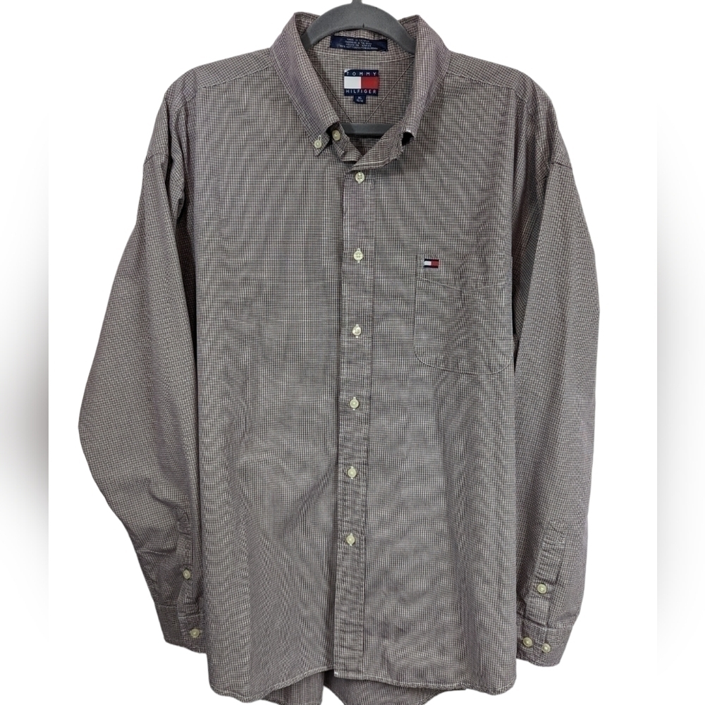 Tommy Hilfiger Vintage Plaid Button Down Sz XL